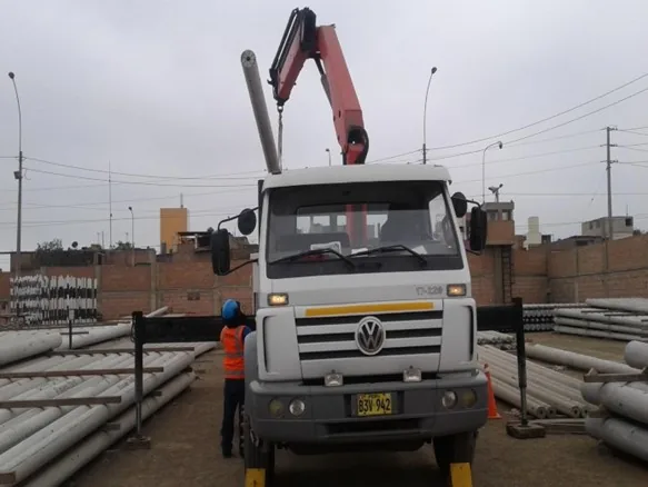 Operación de grúa articulada