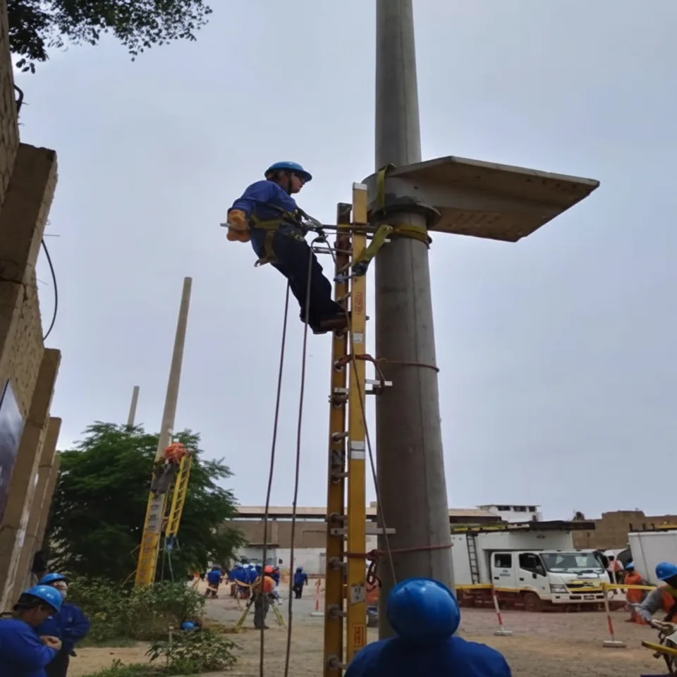 Práctica de trabajos en altura con equipos de protección